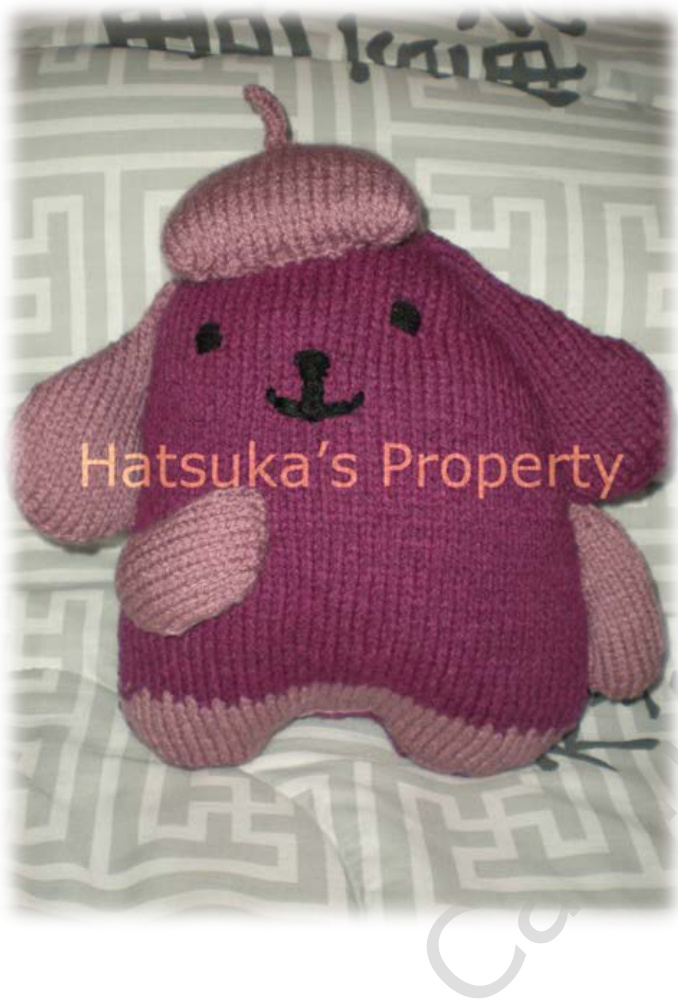 Gratis Amigurumi Pattern: Tejer a Pompom Purin de Sanrio con Puntos Jersey y Musgo pattern preview