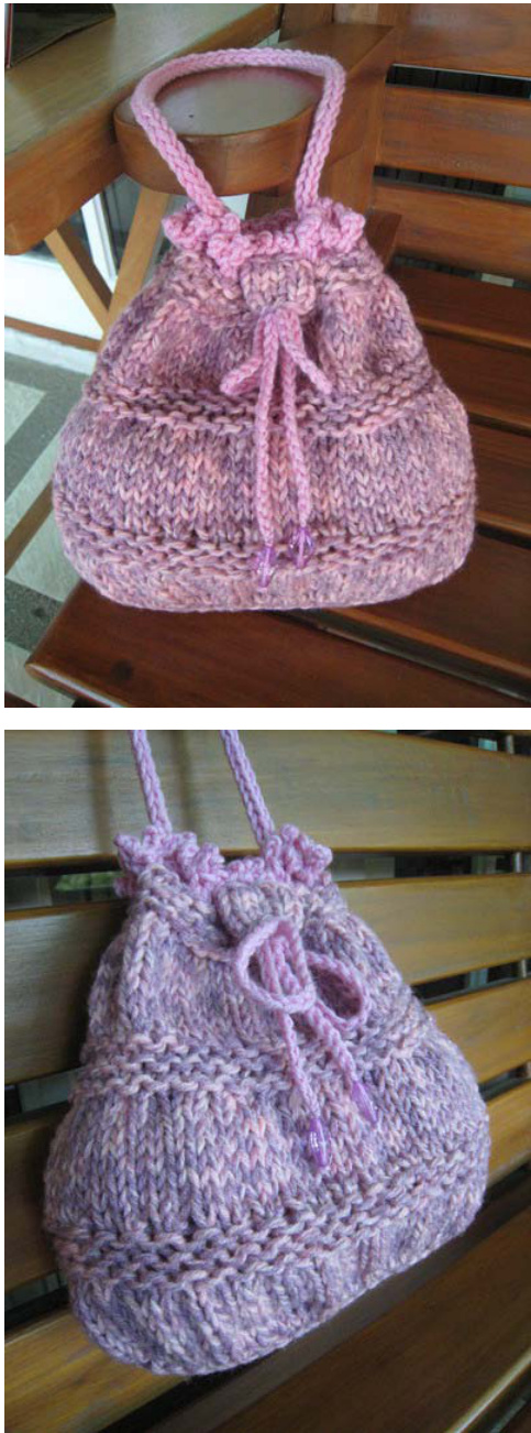 Comprehensive Guide to Crafting an Apple Draw with Crochet and Knit Details, Including Picot Bind Off and I-Cord Handle pattern preview