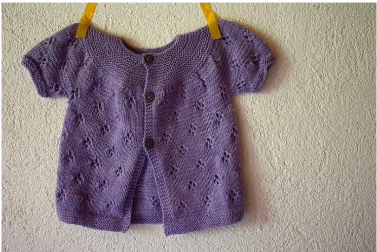 Ittybittyblog's Malabrigo Lace Cardigan Pattern: Top-Down Knitting Guide with Gauge, Stitch, and Lace Chart Instructions pattern preview