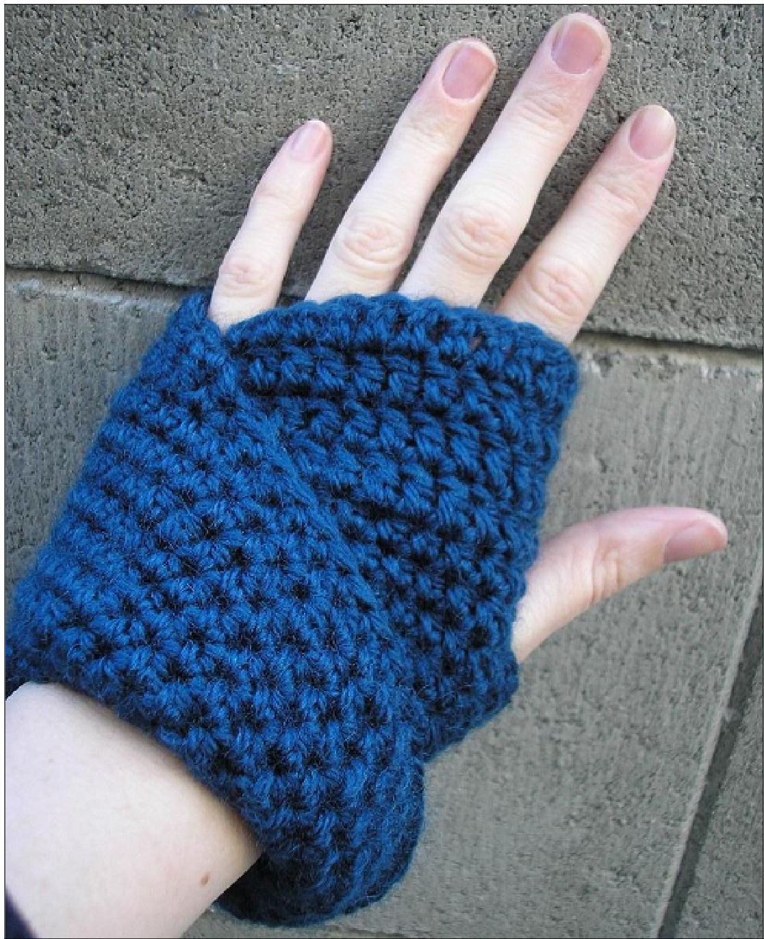 MoUius Mitts V.1: Unconventional Crochet Pattern for Mobius Strip Gloves by Nyss Parkes pattern preview