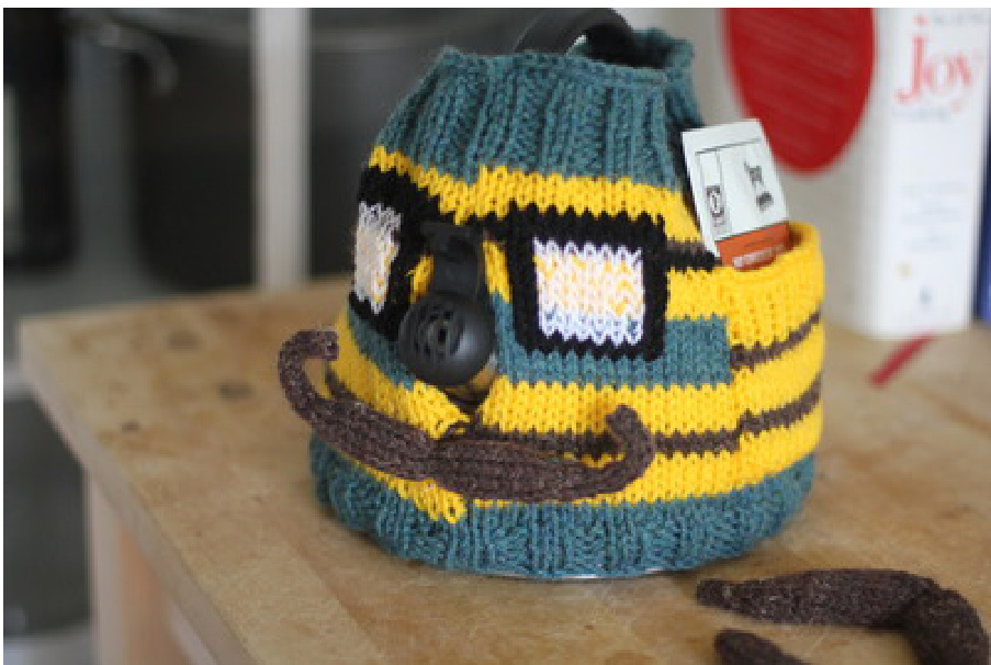 The Sweatshop of Love's Humorous Hipster Tea Pot Cozy Knitting Pattern for the Fashionably Inclined pattern preview