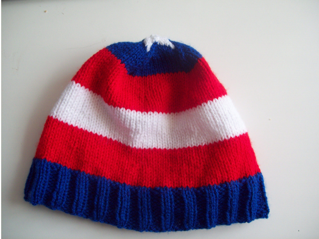 Knitting Pattern: Hat of America - Retro Design Inspired by Captain America, with Modifications and Tips pattern preview