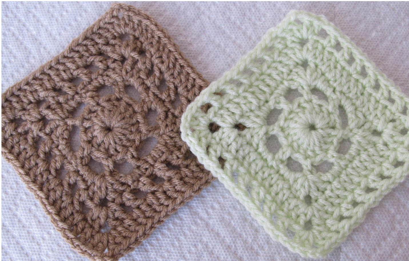 SmoothFox's Tea For Two Crochet Pattern: Advanced Beginner Design for 5x5 Square Using Hobby Lobby I Love This Yarn pattern preview