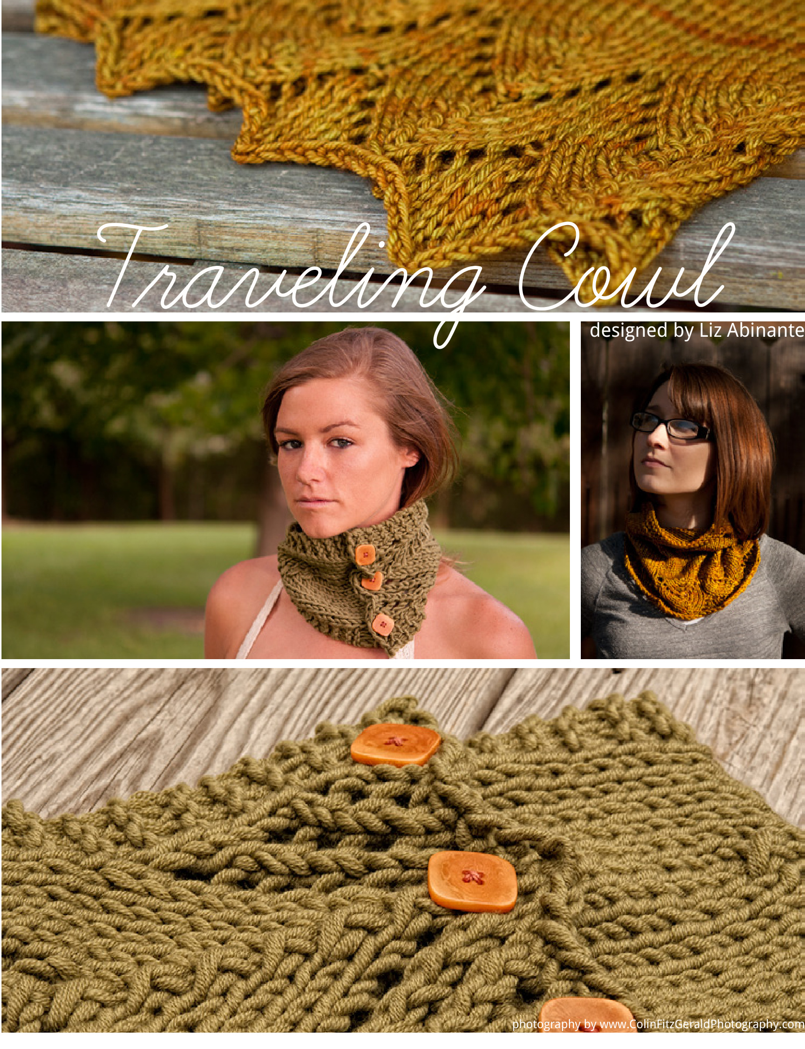 Traveling Cowl Knitting Pattern: Fingering, Worsted, and Bulky Weights with Customization Options pattern preview