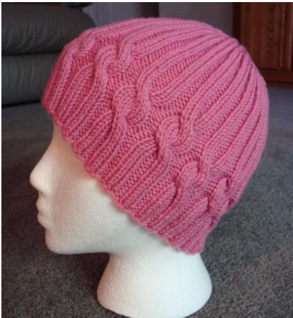 Ribbons of Hope Hat Pattern for Breast Cancer Awareness Month - Knitting Instructions and Guidelines pattern preview