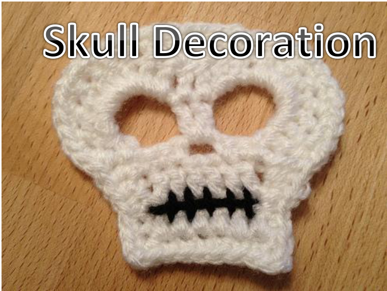 Crochet Skull Pattern with Customization Options for Halloween and Dia de los Muertos Decorations pattern preview