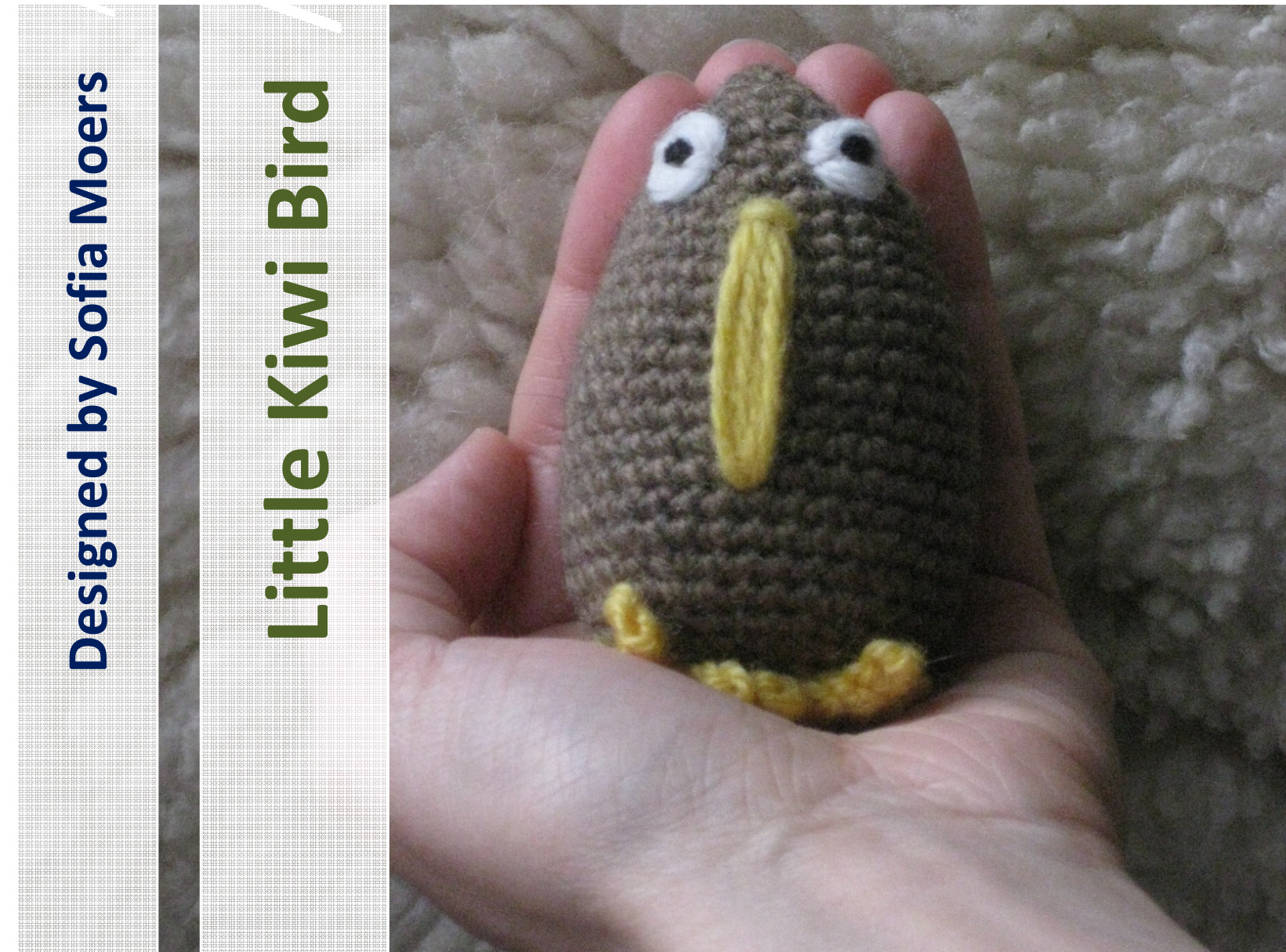 Crochet Pattern for a Cute Kiwi Bird Toy: A Beginner-Friendly, Handmade Design for Personal or Charity Use pattern preview