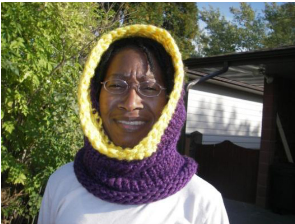 Loom Knitted Griddle Neck Tube Pattern with Crocheted Band for Adults - Montana Windproof Headgear pattern preview