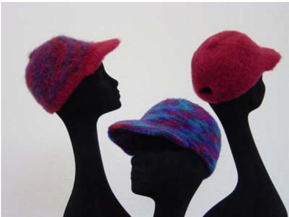 FiBERSPACE Felted Baseball Cap Pattern: Knitting and Felting Instructions for Customizable Hats pattern preview