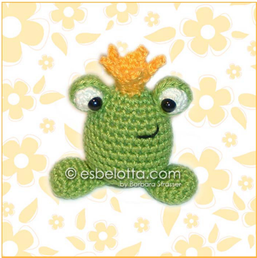 Froschkonig Amigurumi Hakelanleitung: Eine Kostenlose Anleitung für Privaten Gebrauch von Barbara Strasser pattern preview