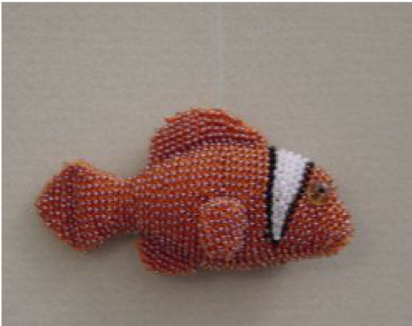 FiBERSPACE Beaded Aquarium Series: Clown Fish P-11 Knitting Pattern and Tutorial Guide pattern preview