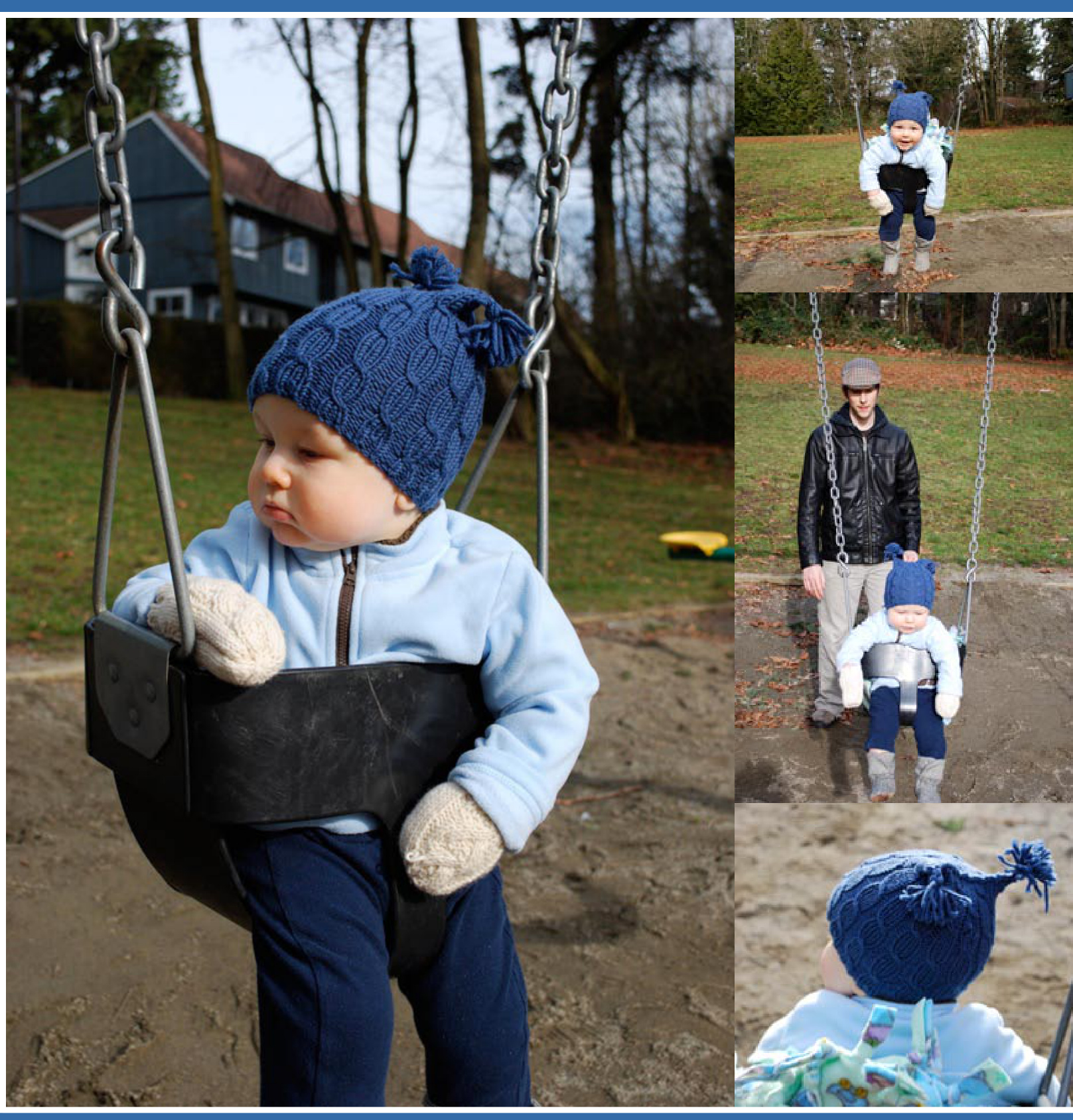 Baby Tassels Hat Pattern for Growing Infants: Quick Knit Design with Stretchy Ribcable for Long-Lasting Fit (0-12 Months) pattern preview