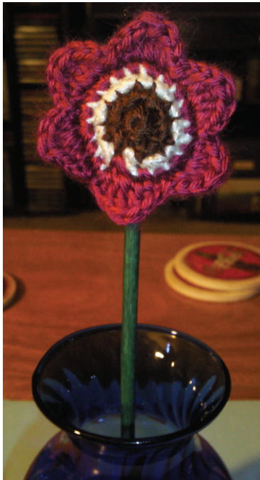 Crocheted Delights: Stuffing Stick Flower Tutorial by Tricia L. Richardson, A Creative Upcycle Project pattern preview