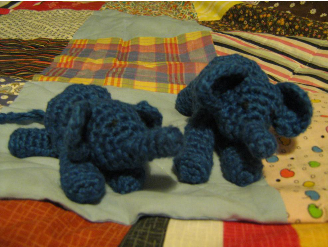 Crochet Pattern for Microwaveable Elephant Hand Warmers with Stuffed Body, Legs, and Ears Tutorial pattern preview