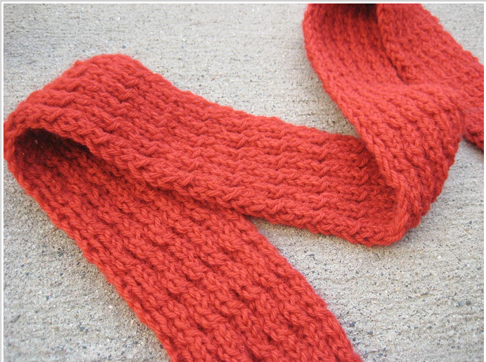 Mario Scarf Knitting Pattern by Adina Alexander - Eklectika! (Worsted Weight Yarn, US 7 Needles, Mock Cable Stitch) pattern preview