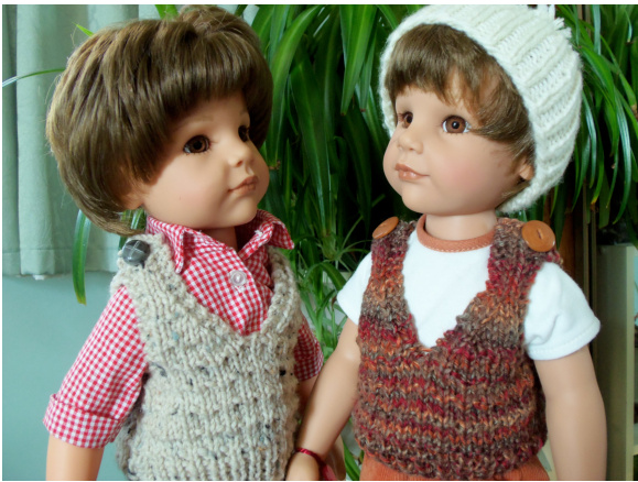 Easy Vest Knitting Pattern for 18 Inch Dolls Including American Girl, Gotz, and Les Cheries 13 Inch Dolls with Detailed Row-by-Row Instructions pattern preview