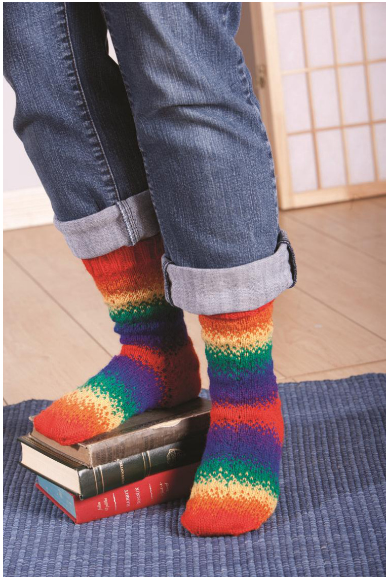 Pointillism: The Socks by Deborah Tomasello - Knitting Pattern Featuring Cat Bordhi's Sweet Tomato Heel pattern preview