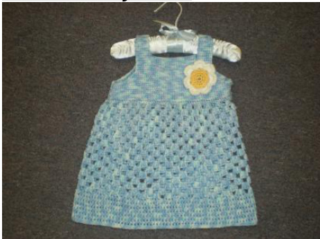 Crochet Pattern for 'Lil Miss Daisy Dress, Size 18 Months, with Detailed Instructions and Assembly Guide pattern preview