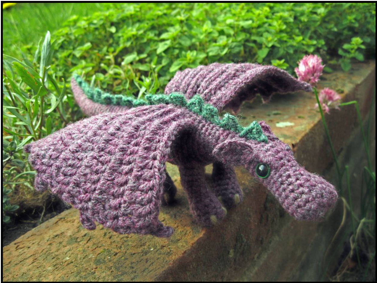 Fierce Little Dragon Amigurumi Pattern by Lucy Collin - Free Crochet Design for a Wild yet Friendly Dragon Toy pattern preview