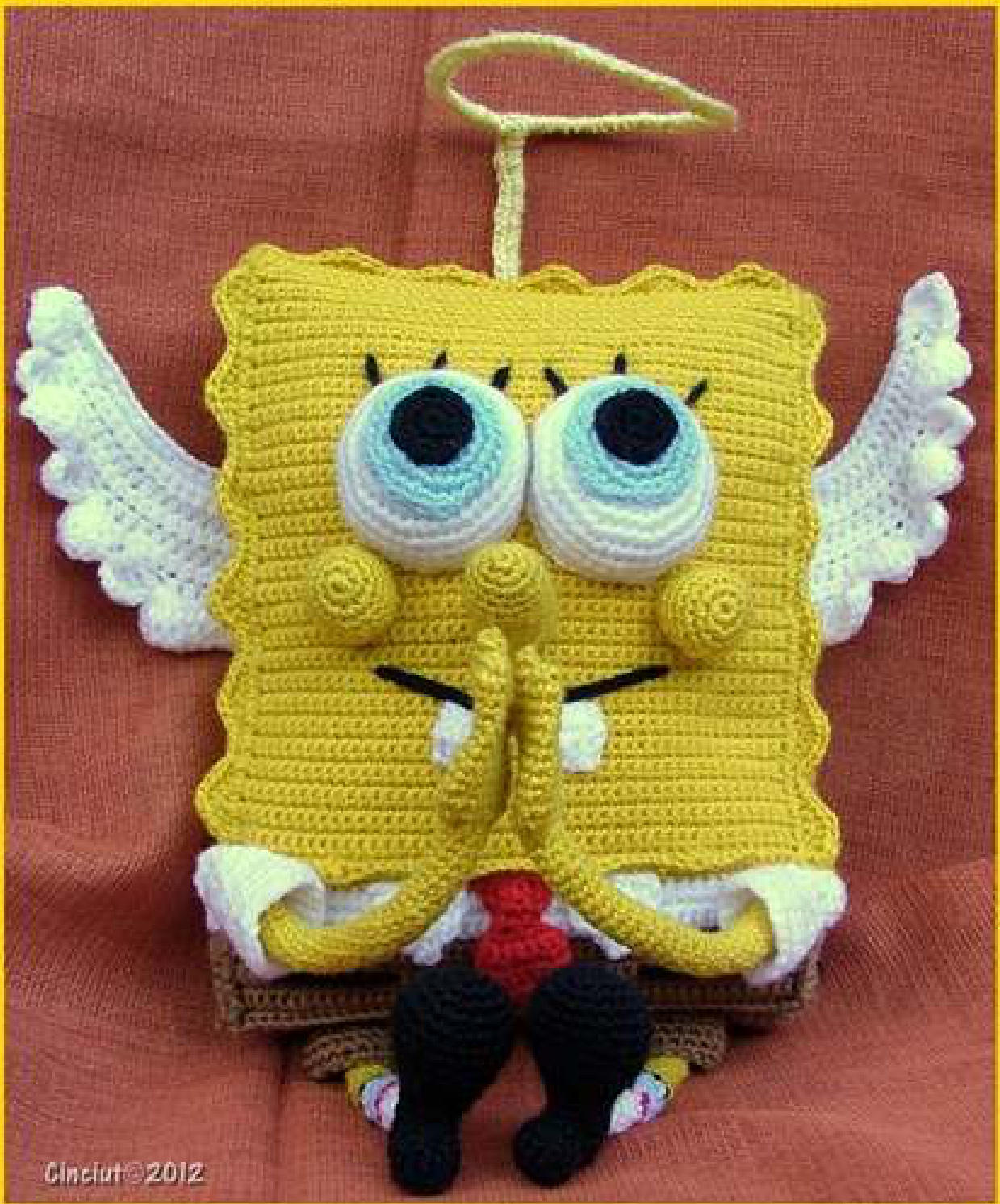 Comprehensive Crochet Pattern for Holy Spongebob Amigurumi Doll with Detailed Instructions and Embellishments pattern preview