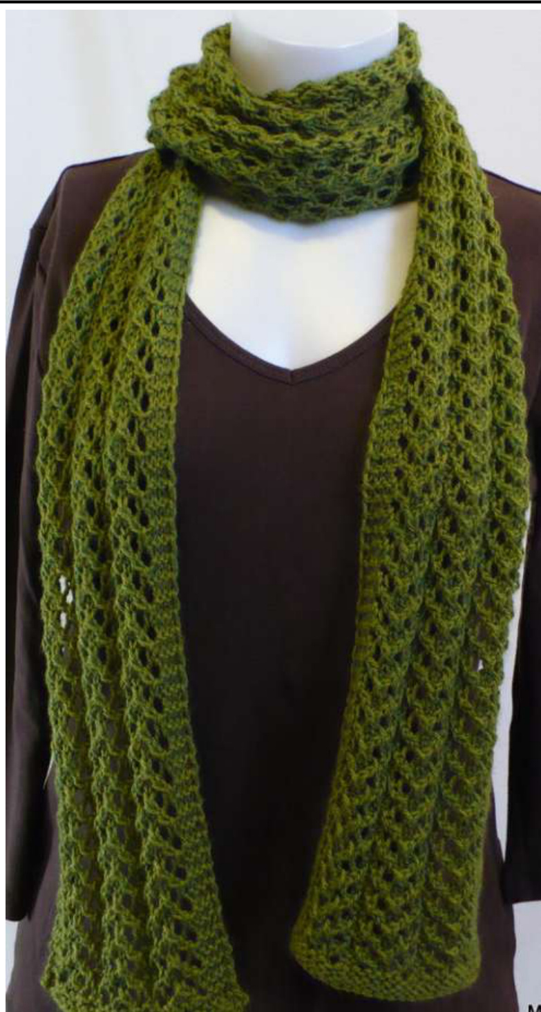 Oakland Lace Rib Scarf Pattern: An Adaptable, Easy Knit Design with Variations for Any Season or Climate pattern preview