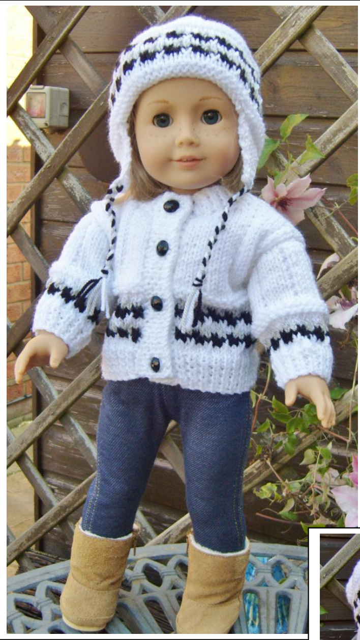 American Girl Doll Faux Fairisle Knitting Pattern for 18-Inch Gotz or American Girl Dolls by Jacqueline Gibb pattern preview