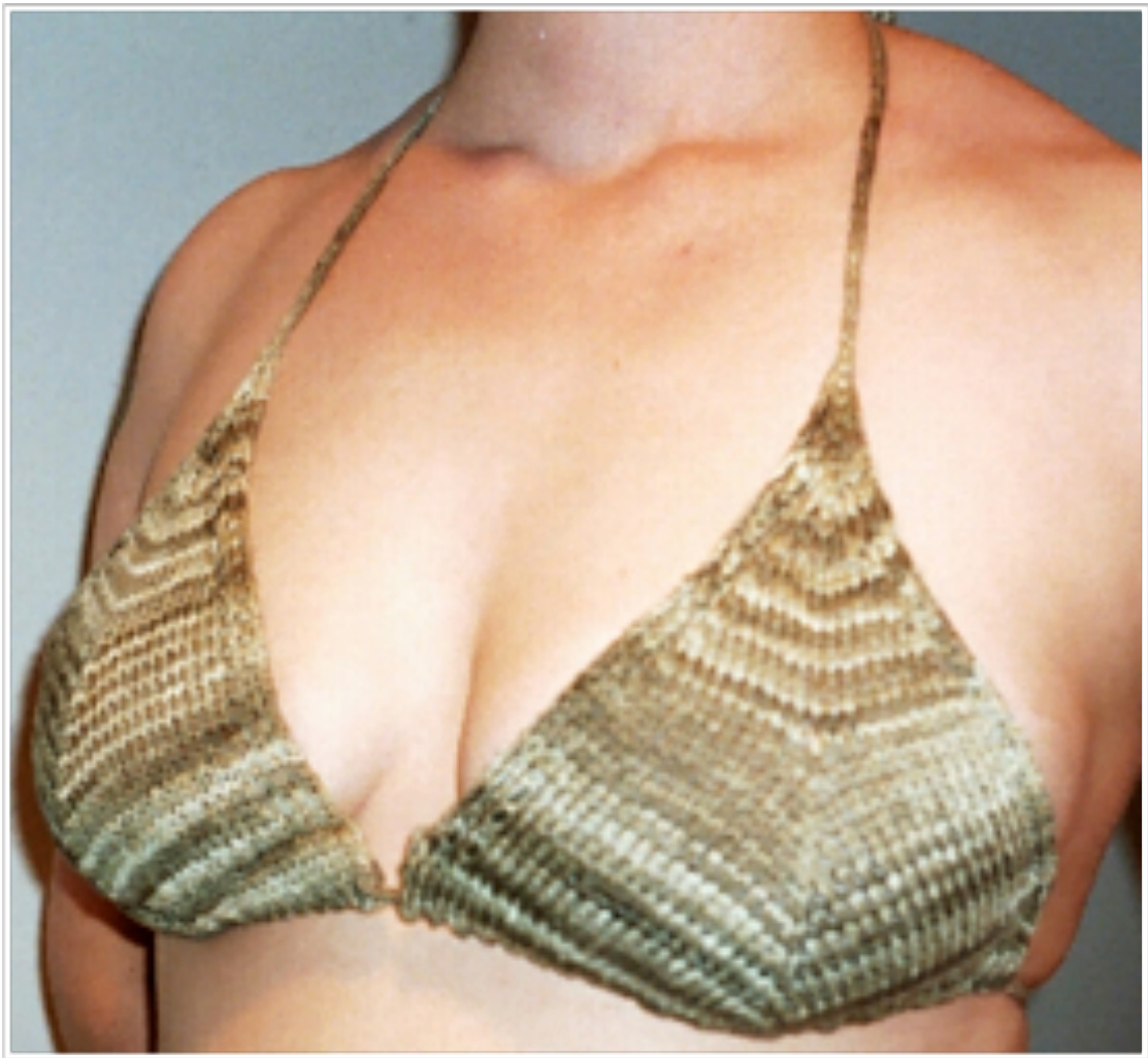 Studio Drawclose Knits: Bikini Top Pattern for A, B, C, D Cup Sizes with Customizable Straps and Gauge Instructions pattern preview