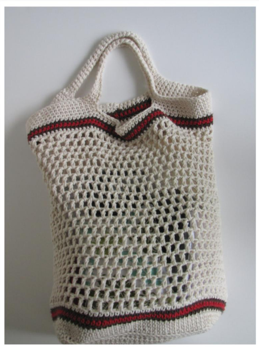 Mesh Beach Tote Crochet Pattern by Xen Mendelsohn - A Quick and Colorful Summer Project pattern preview