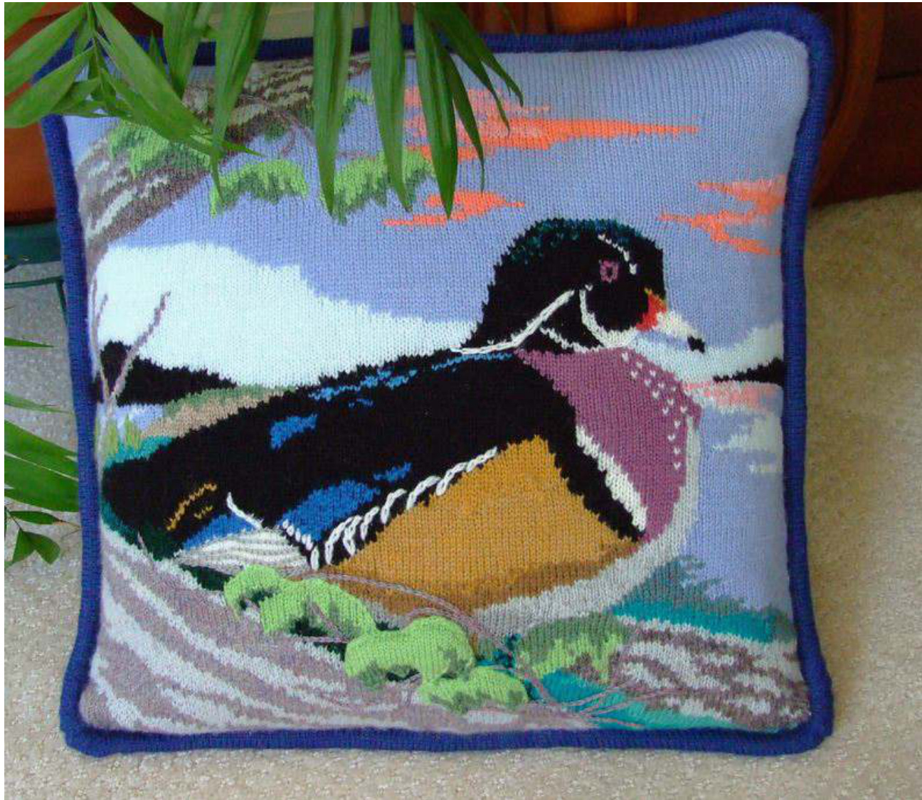 Wood Duck 16-Inch Pillow Knitting Pattern: Wildlife Series by Judith A Helms (Detailed Instructions and Guidelines) pattern preview