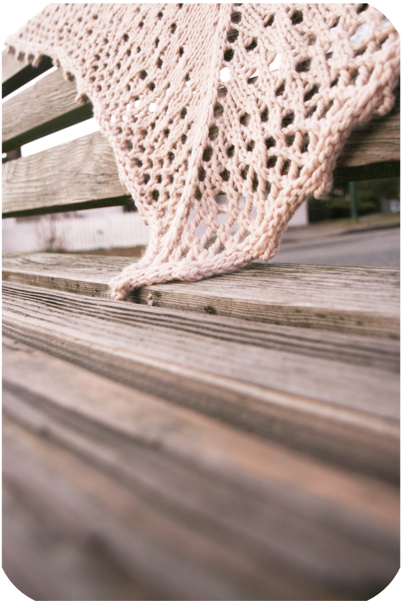 The Lace Mess Shawl: A Beginner-Friendly, Forgiving Knitting Pattern for a Unique Triangle Shawl with a Mesh-Like Affect pattern preview