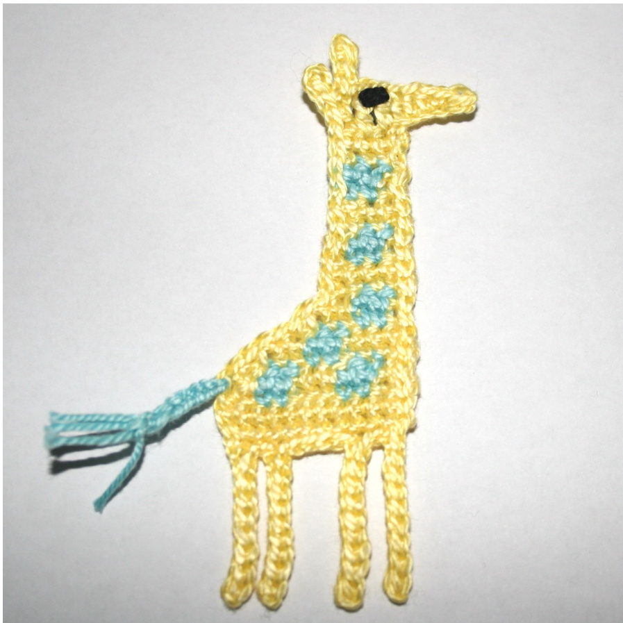 Giraffe Applique Crochet Pattern for Intermediate Level Crafters with Detailed Stitch Guides pattern preview