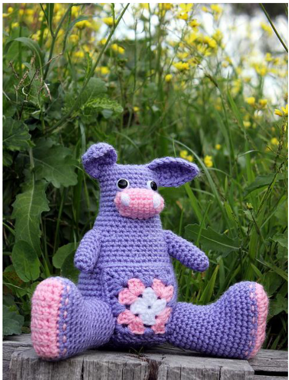 Kiki the Cutie Kangaroo Crochet Pattern by Sharon Maher of Laughing Purple Goldfish Designs pattern preview