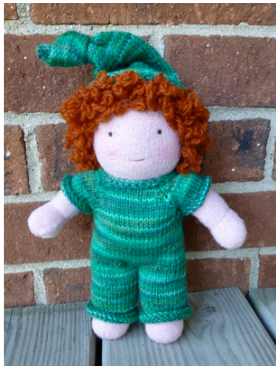 Felted Doll Pattern: 'Little Bit' 8-Inch Knit Doll with Detailed Instructions and Accessories pattern preview