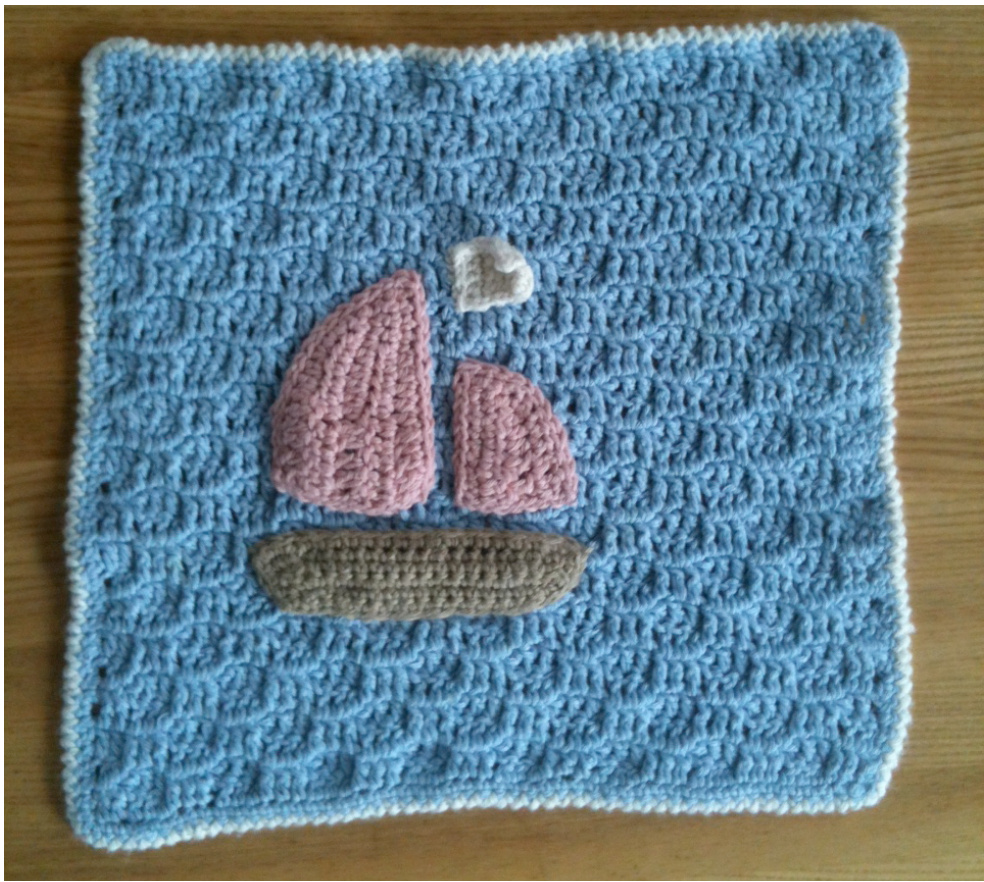 Beside the Sea Little Comfort Blanket Pattern: Crochet Design for Babies with ReliefWave Stitch pattern preview