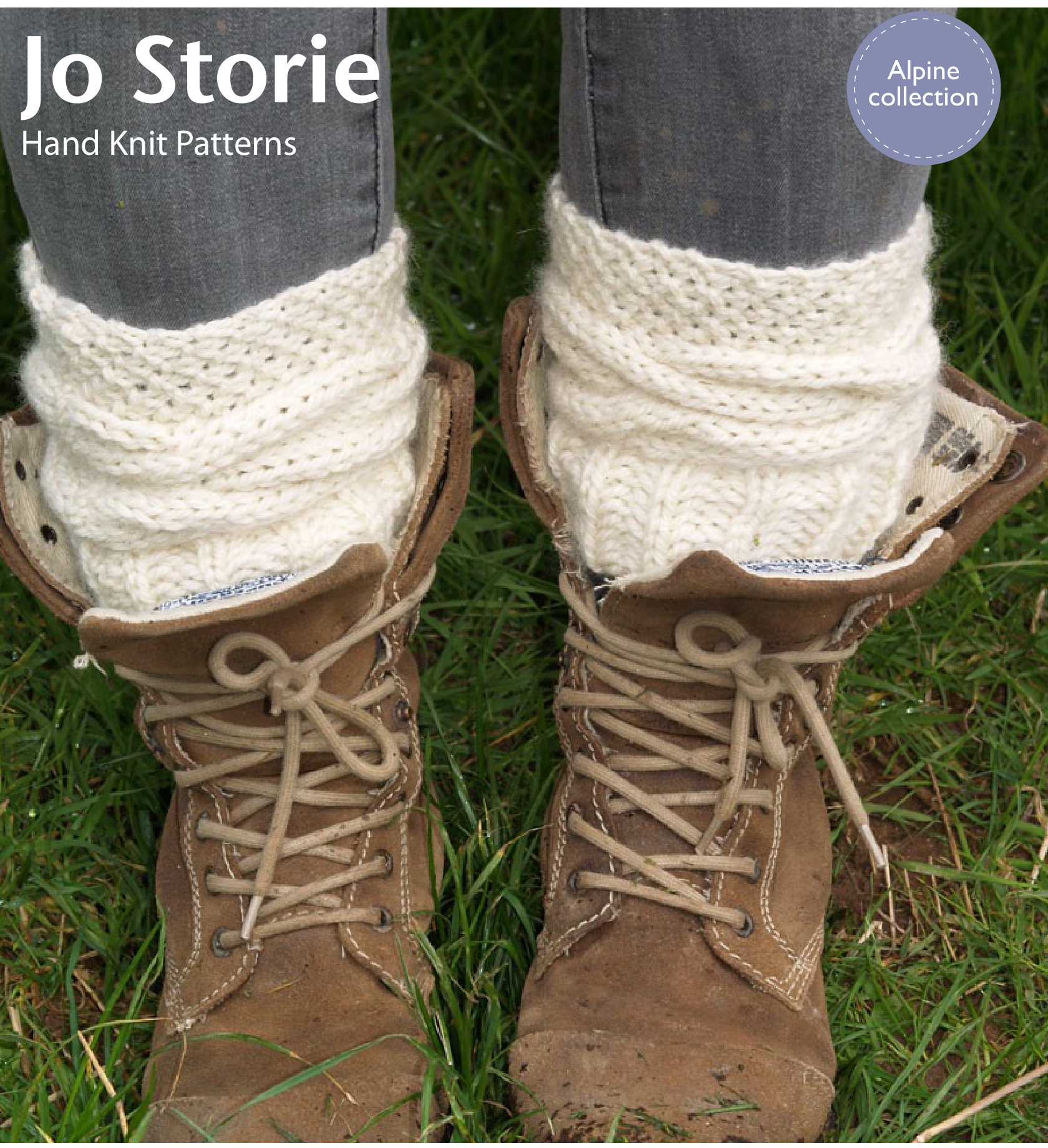 Icicle Cable and Moss Stitch Textured Boot Cuff and Leg Warmer Knitting Pattern pattern preview