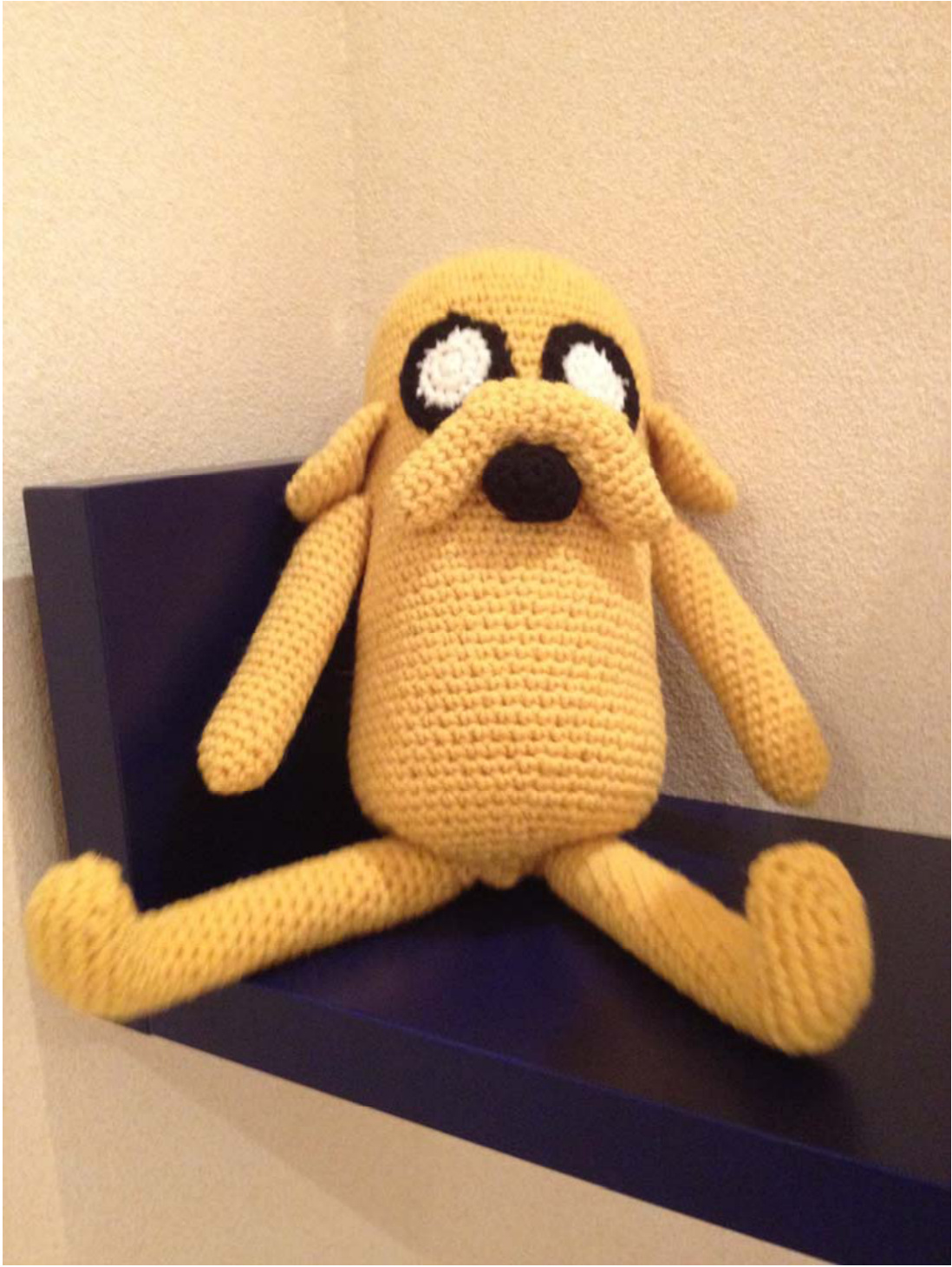 Crochet Pattern for Jake the Dog from Adventure Time in Standing Posture by Teresa Alvarez pattern preview