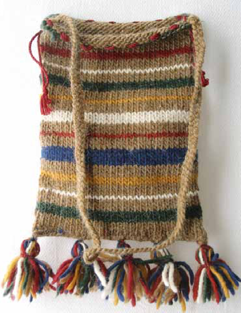 A Simple Striped Bag Knitting Project for Beginners with Historical Insights into Medieval Knitting Techniques pattern preview