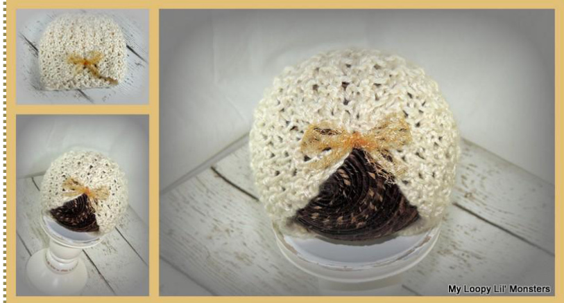 Evahgeline Lace Hat Knitting Pattern for Various Ages and Sizes by Mandi Yelland of Little Knit Knacks pattern preview