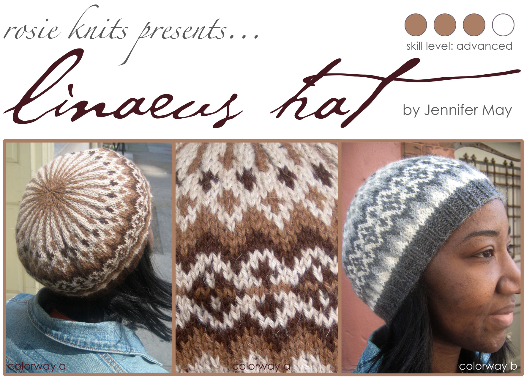 Knitting Pattern for SWTC Llama Luxury Yarn: Fair Isle Hat with Multiple Sizes and Colorways pattern preview