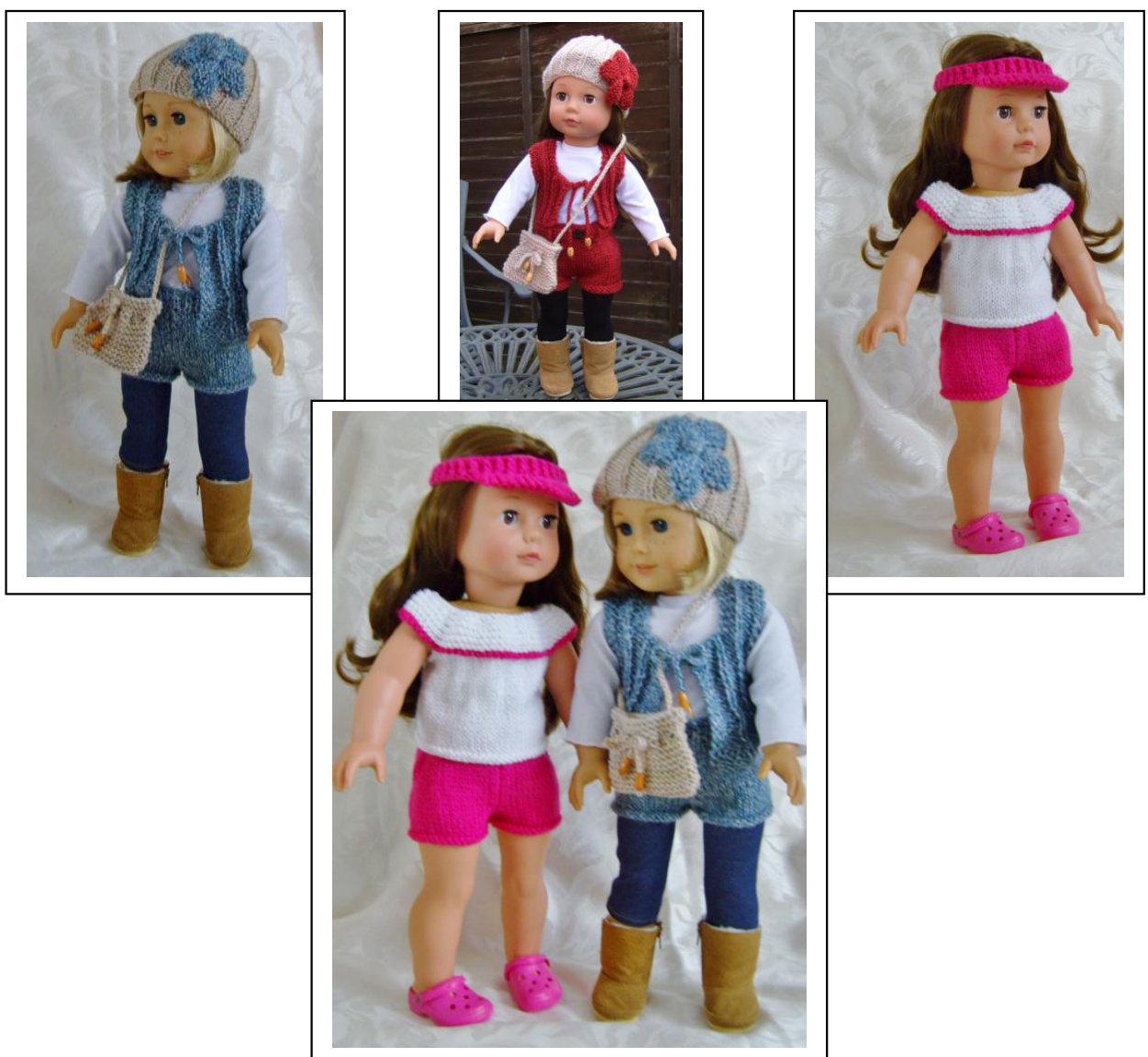 American Girl Doll Knitting Pattern: Miss Hot Pants Outfit with Accessories and Conversion Charts pattern preview