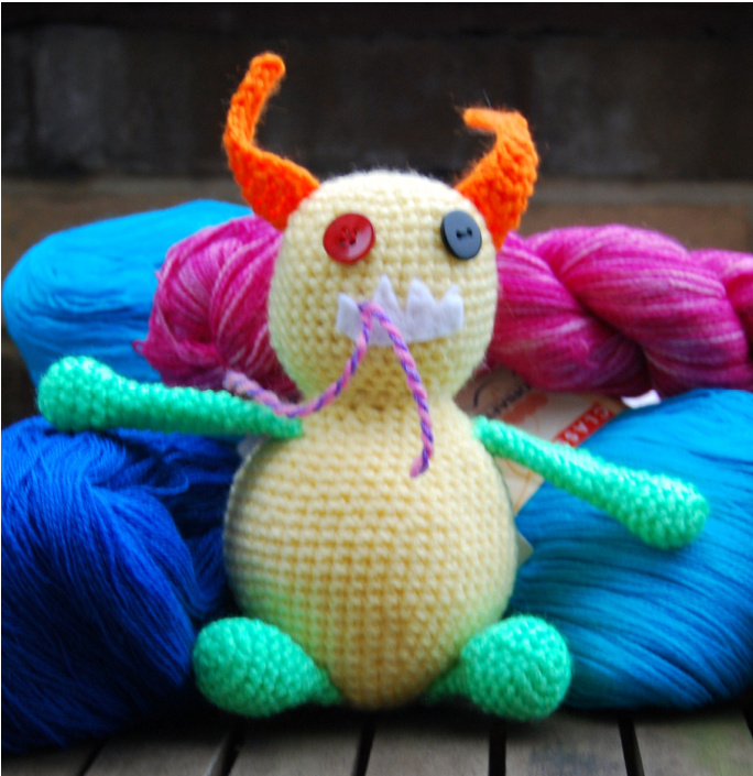 Stash Monster Crochet Pattern by Alicia Marchant: A Magical Yarn Companion pattern preview