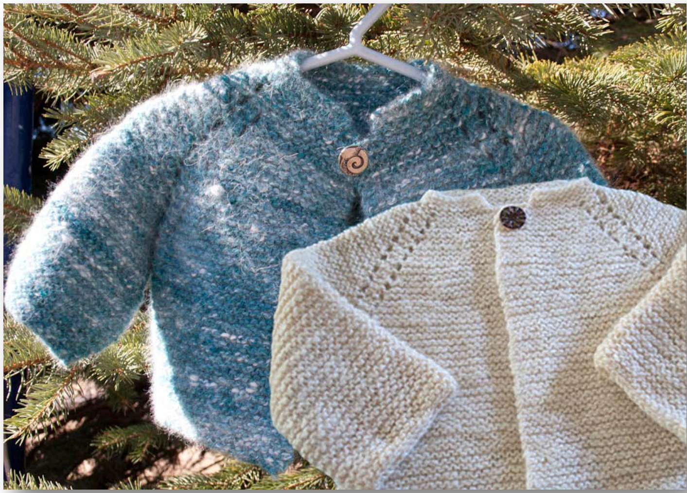 Garter Stitch Baby Jacket: Top Down, No Sew, Knitting For Profit Friendly - Classic and Timeless Design pattern preview