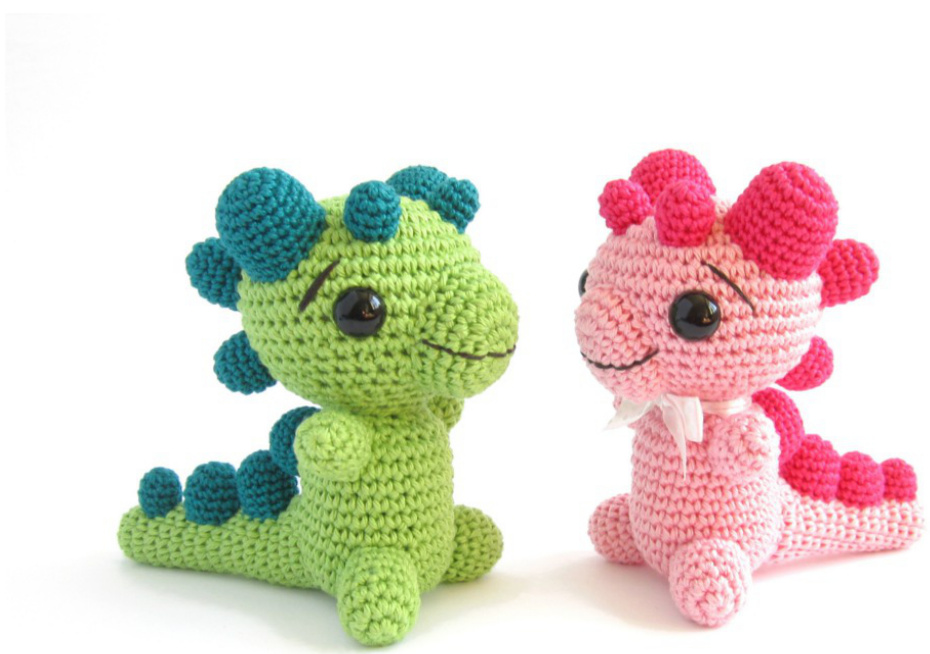 Crochet Pattern Tutorial: Baby Dinosaur Rattle - Detailed Instructions and Photos pattern preview