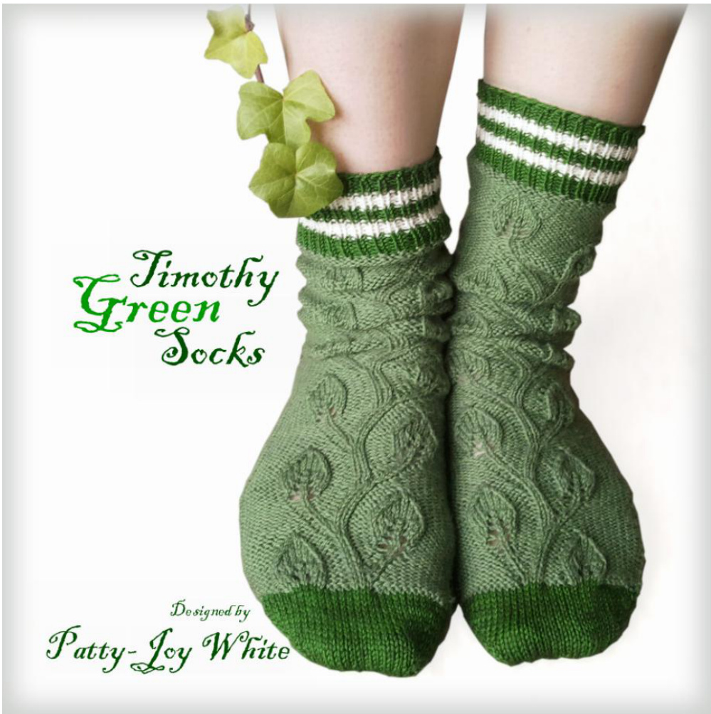 The Odd Life of Timothy Green Inspired Socks: A Knitting Pattern for Toe-Up Socks with Contrasting Heels, Toes, and Cuffs pattern preview