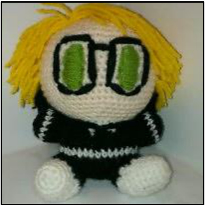 Crochet Pattern for Ronald Knox Plushie from Black Butler Musical: The Most Beautiful Death in the World pattern preview