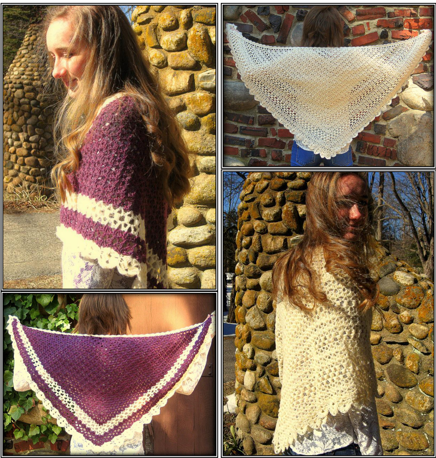 Crocheting Through Time: A Vintage-Inspired Triangular Shawl Pattern with a Touch of Nostalgia and Elegance, Reproduced from 1906's Needlecraft Practical Journal pattern preview