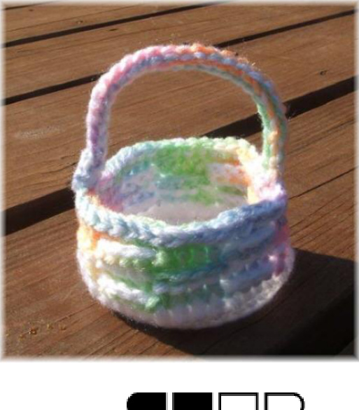 AG Easter Basket Crochet Pattern: Easy Level, Multi-Colored, with Front and Back Post Double Crochet Stitches pattern preview