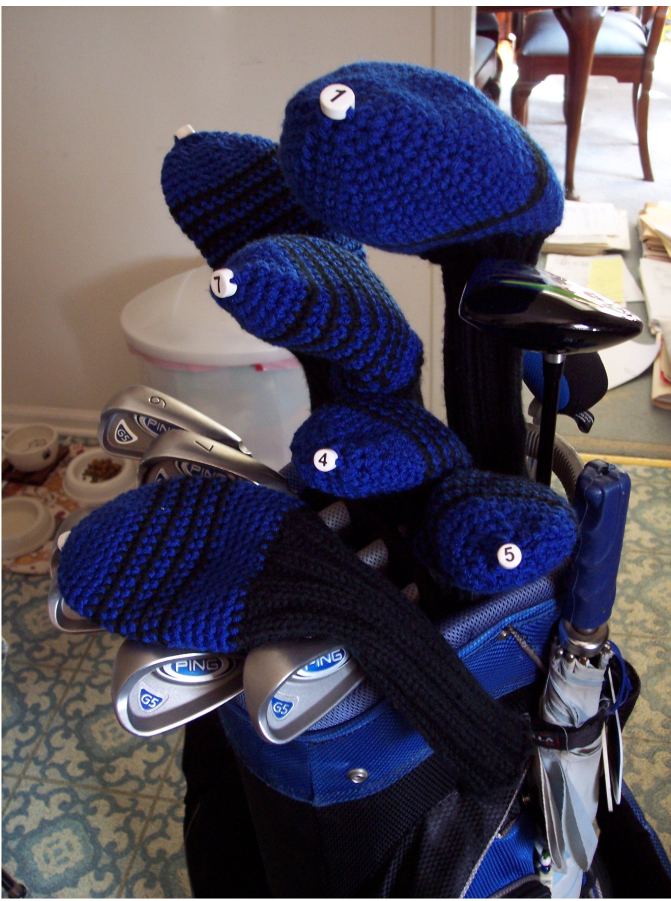 Knit-Crochet Golf Headcovers for Drivers, Fairway Woods, and Hybrid Clubs: A Step-by-Step Guide by Kristina Miller pattern preview