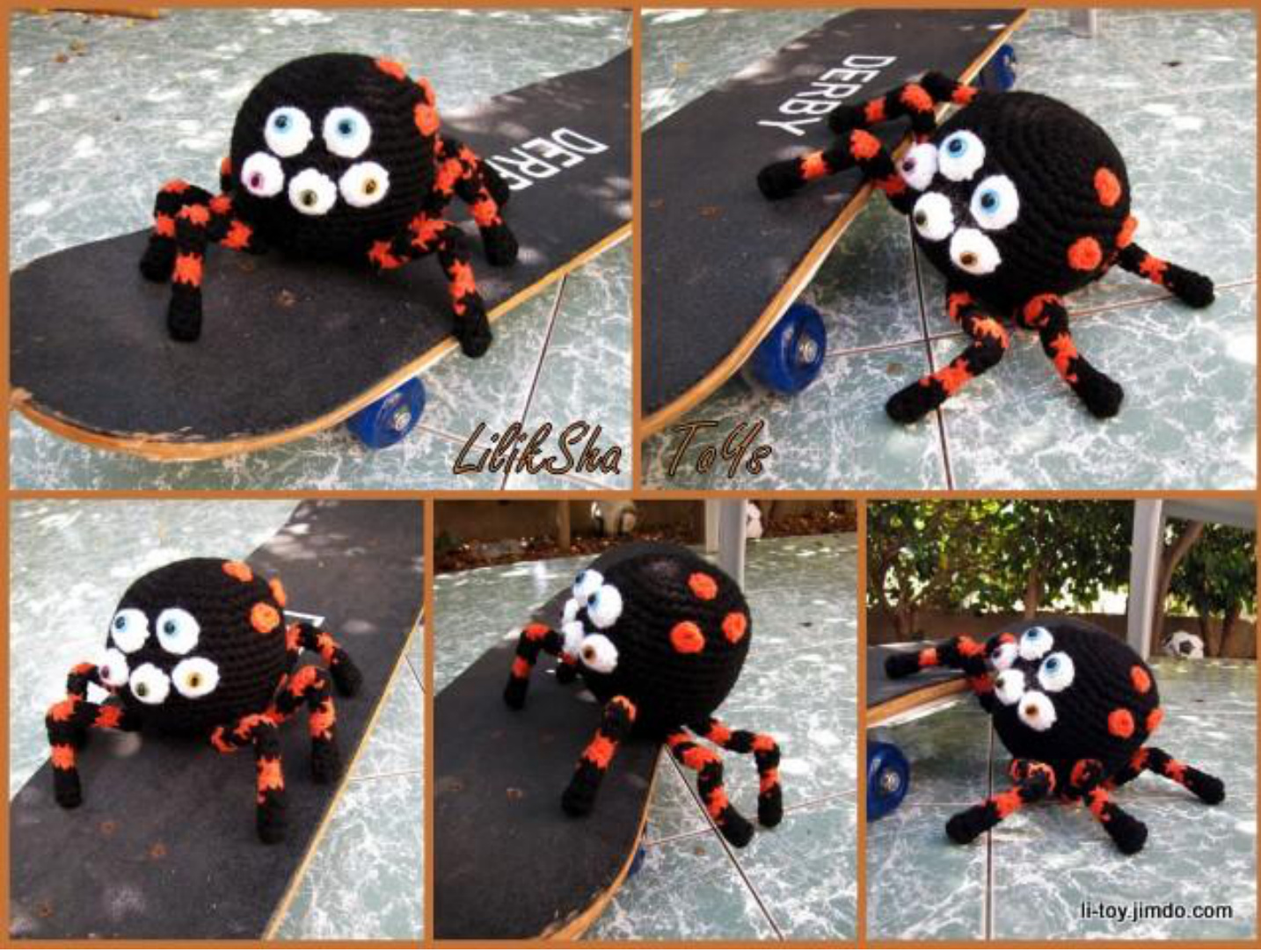 Crochet Pattern for Halloween Spider Toy by LilikSha - A Spooky Amigurumi Design for Personal Use Only pattern preview