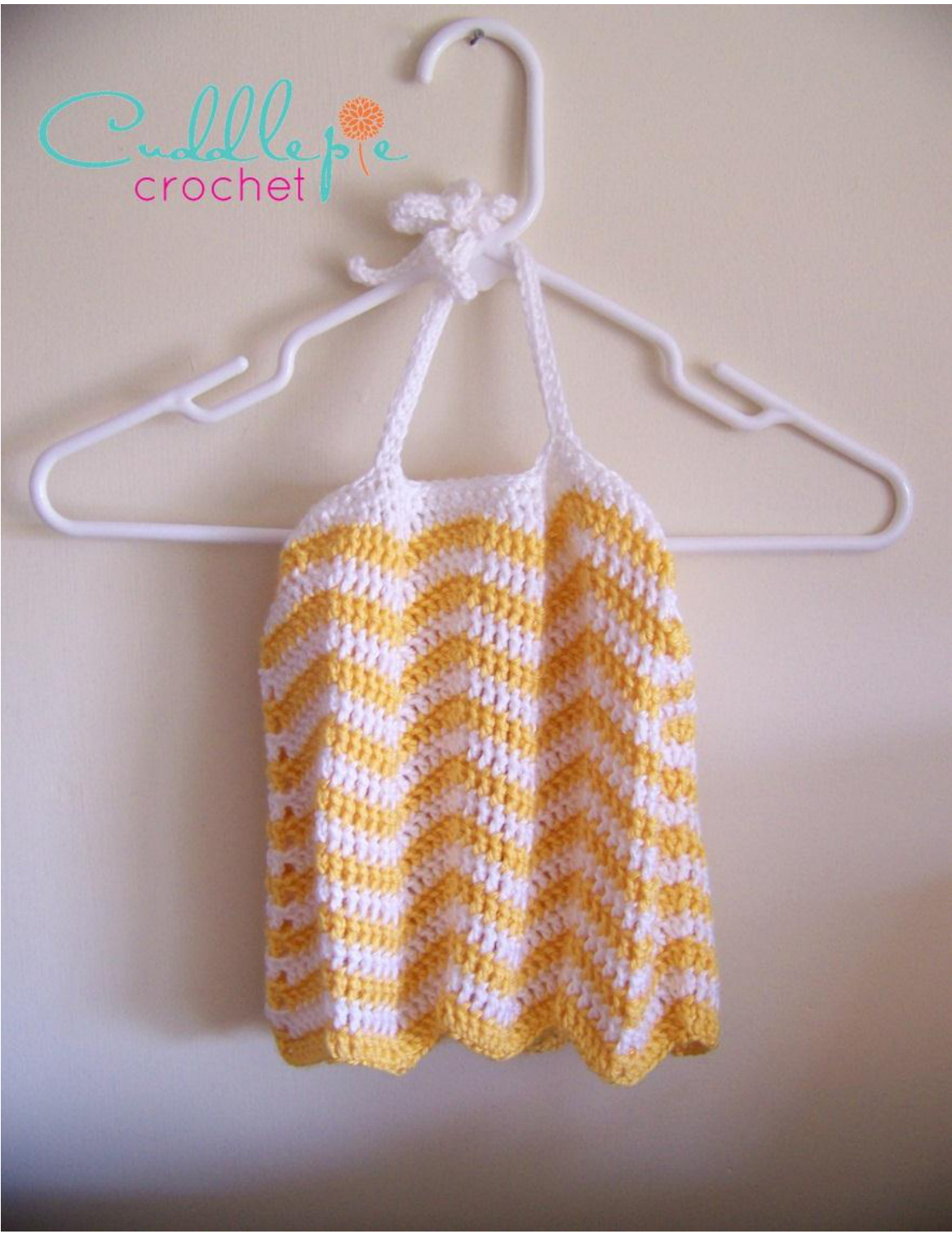 Chevron Tunic Tank Crochet Pattern for Babies and Toddlers by Tricia Dodge of Cuddlepie Crochet pattern preview